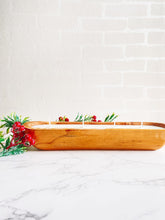 Load image into Gallery viewer, Wooden Dough Christmas Centrepiece Candle