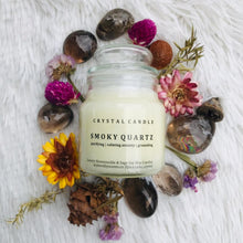 Load image into Gallery viewer, Smoky Quartz | Honeysuckle & Sage Soy Candle
