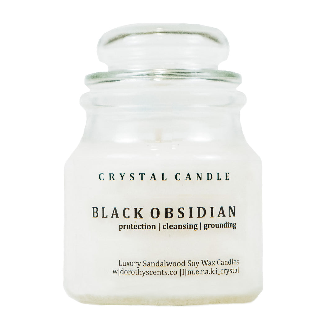 Black Obsidian | Sandalwood Soy Candle