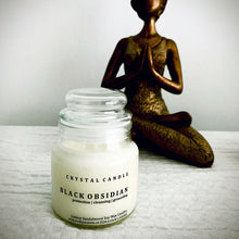 Load image into Gallery viewer, Black Obsidian | Sandalwood Soy Candle

