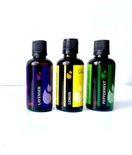 Load image into Gallery viewer, Pure Peppermint-Lavender-Lemon or Orange Essential Oils
